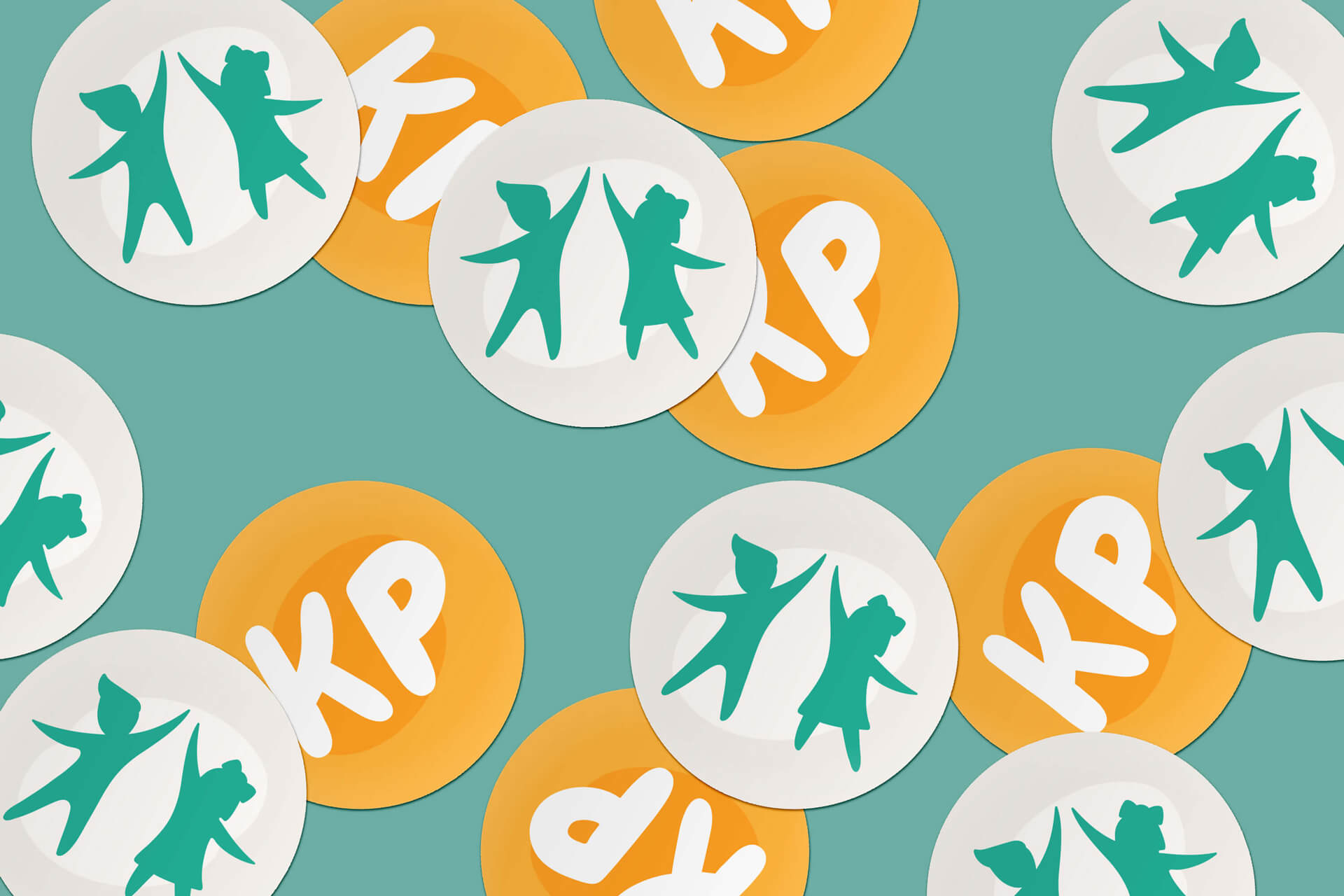 kidsparadise-graficke-ikony-a-sticker-set Sada hravých ikon a nálepek pro vizuální identitu KidsParadise – grafické prvky podporující konzistentní a veselý styl značky.