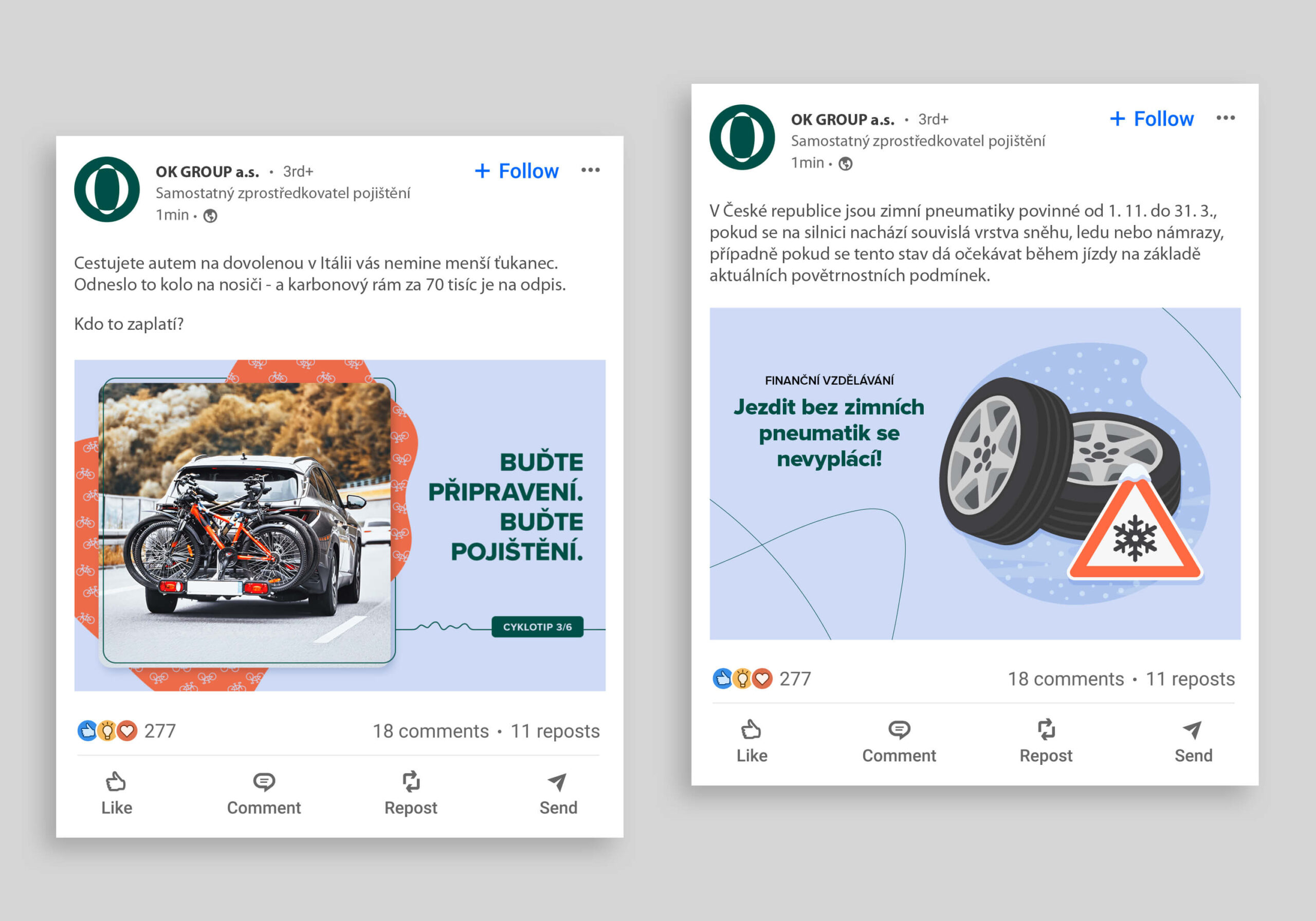 ok-group-linkedin-prispevky-grafika Grafický design příspěvků na LinkedIn OK GROUP – ukázka profesionální firemní komunikace a budování značky na profesní síti.