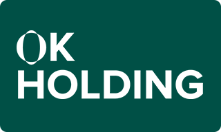 Logo OK HOLDING – uskupení nabízející finanční, dotační a pojišťovnické služby.